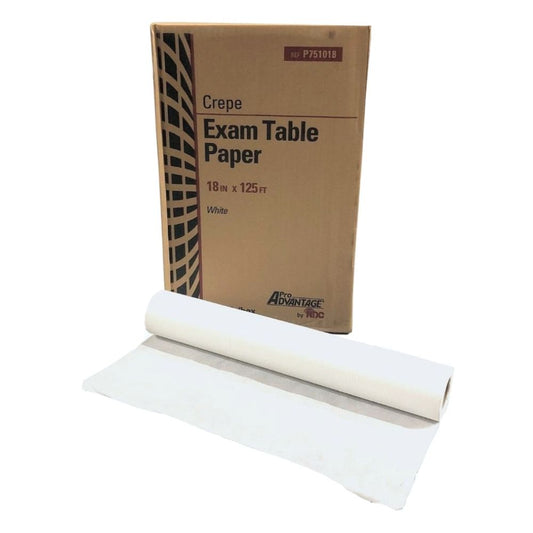 Pro Advantage® White Table Paper, Crepe, 18" x 125' (Case 12 pcs)