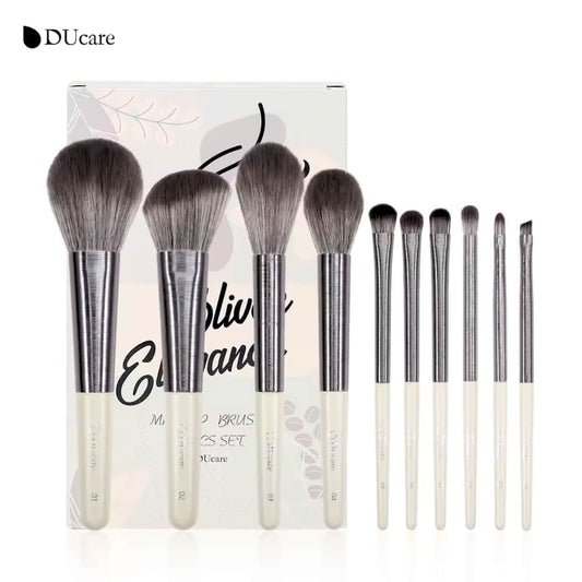 DUcare 10pcs Makeup Brushes Set Foundation Blush Eyeshadow Cosmetict Makeup Face Blending Natural