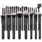 DUcare Dark Angel Professional Makeup Brushes Set 27Pcs Foundation Blending Face Powder Blush Concealers Eye Shadows Brushes Cosmetic