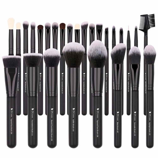 DUcare Dark Angel Professional Makeup Brushes Set 27Pcs Foundation Blending Face Powder Blush Concealers Eye Shadows Brushes Cosmetic