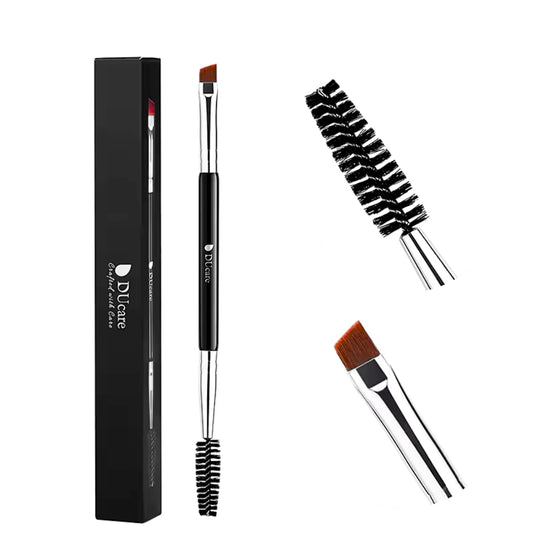 DUcare Eyebrow Brush Dual Ended Angled and Spoolie Brush For Women