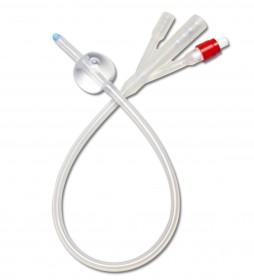 Bx/10 100% Silicone Foley 3 Way Catheter, 16 Fr, 30Ml