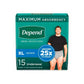 Depend Fresh Protection Adult Incontinence Underwear for Men - Grey - Maximum - Extra-Large - 15 Count