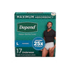 Depend Fresh Protection Adult Incontinence Underwear for Men - Grey - Maximum - Large - 17 Count