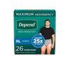 Depend Fresh Protection Incontinence Underwear for Men - Maximum - Extra Large - Grey - 26s