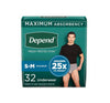Depend Fresh Protection Incontinence Underwear for Men - Maximum Absorbency - Small/Medium - 32 Count