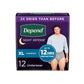 Depend Night Defense Adult Incontinence Underwear for Men - Overnight - XL/12 Count