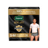 Depend Real Fit Incontinence Underwear for Men, Disposable, Maximum Absorbency, Small/Medium, Black and Grey