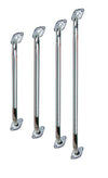 Drive Medical Chrome Knurled Grab Bar with Rotating Flange