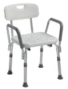 Drive Medical Shower Chair with Back and Removable Padded Arms