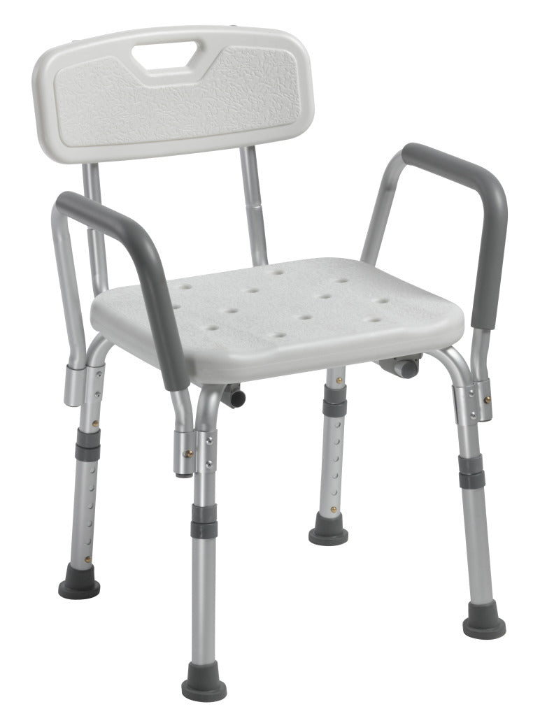 Drive Medical Shower Chair with Back and Removable Padded Arms