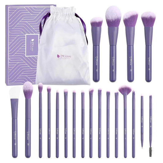 Ducare 20 Pcs Purple Makeup Brush Set