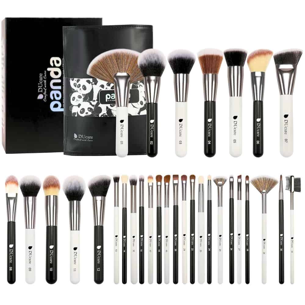 Ducare Professional Makeup Brushes 31pcs Makeup Brush Set with Bag and Premium Eye
