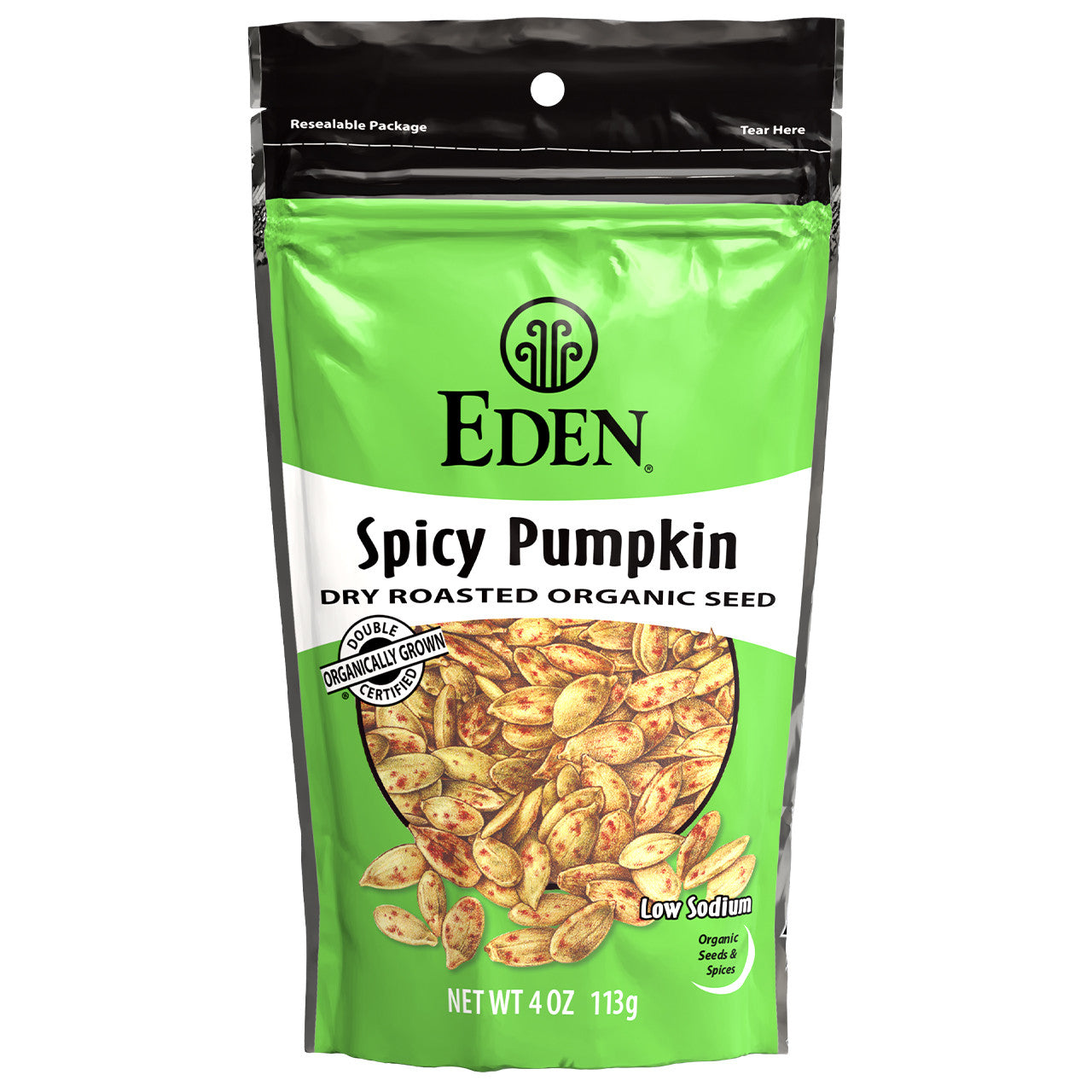 EDEN FOODS SPICY PUMPKIN SEEDS ORGANIC 113GEDEN FOODS SPICY PUMPKIN SEEDS ORGANIC 113G