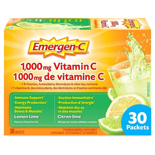 Emergen-C Powder Drink Mix - Lemon Lime - 30's