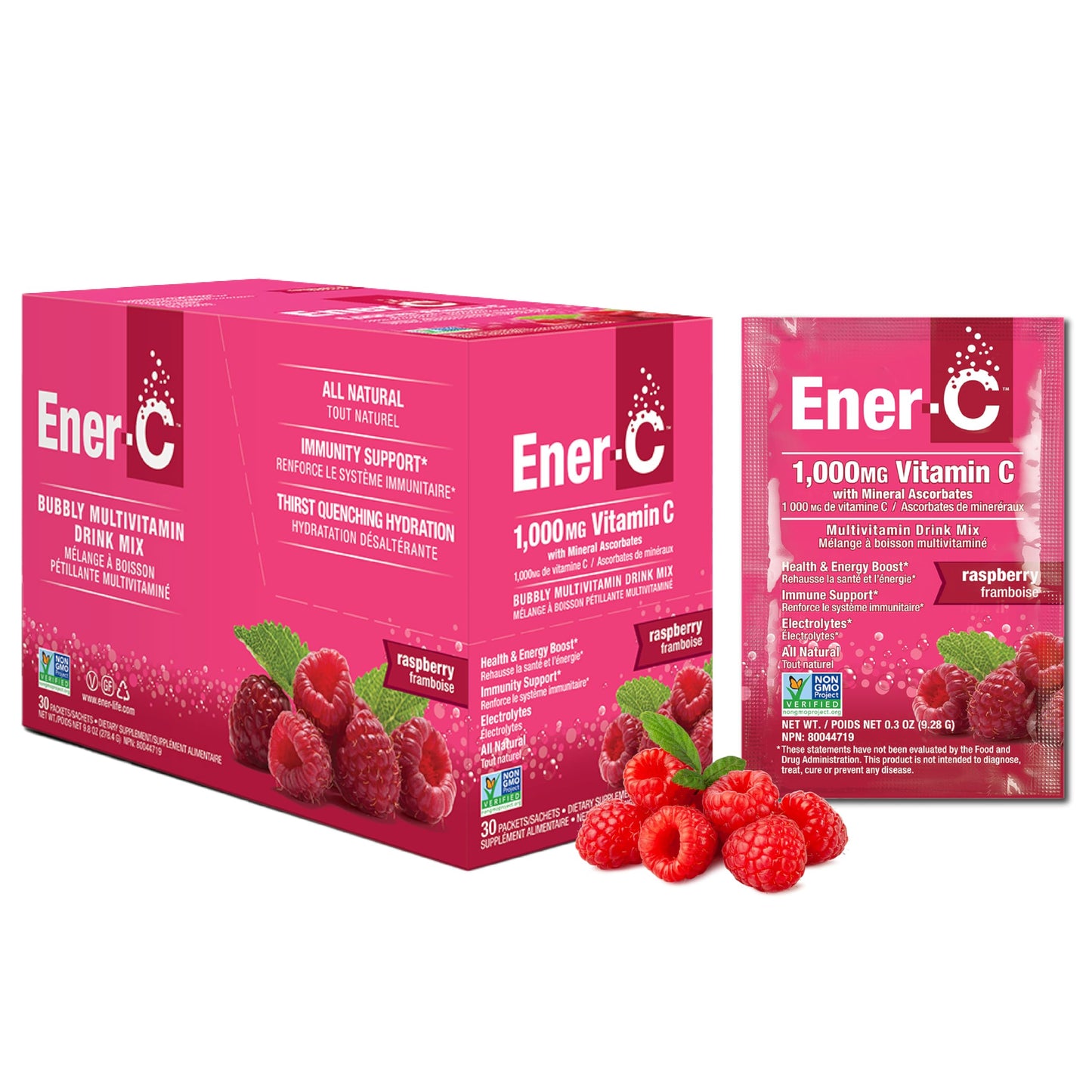 Ener-C Drink Mix - Raspberry - 30's