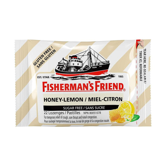 Fisherman's Friend Sucrose Free Lozenge - Honey Lemon - 22s