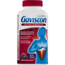 GAVISCON EXTRA STRENGTH FRUIT CHEW 60 TABLETSGAVISCON EXTRA STRENGTH FRUIT CHEW 60 TABLETS