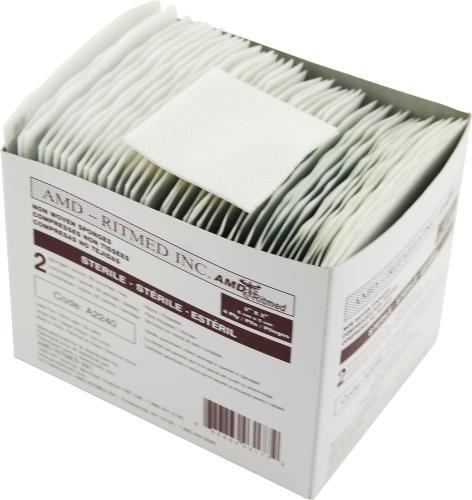 Gauze Pads 2x2 ~ Sterile | AMD (Case 3000 sponges)