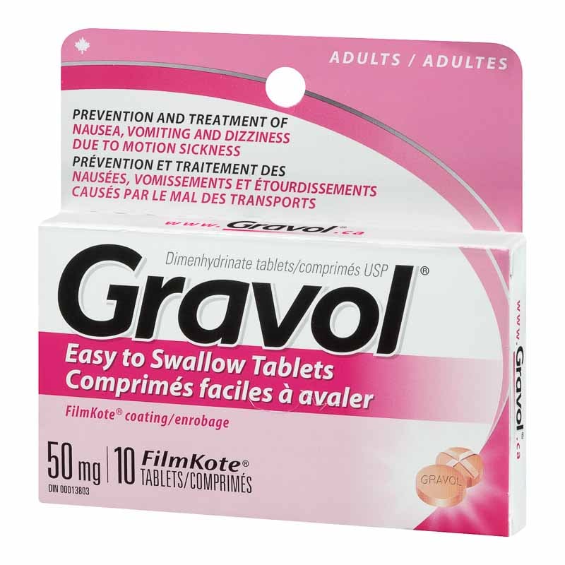 Gravol ~ Dimenhydrinate 50mg