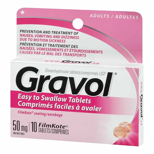 Gravol ~ Dimenhydrinate 50mg