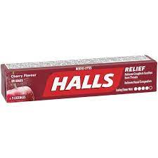 HALLS COUGH DROPS CHERRYHALLS COUGH DROPS CHERRY