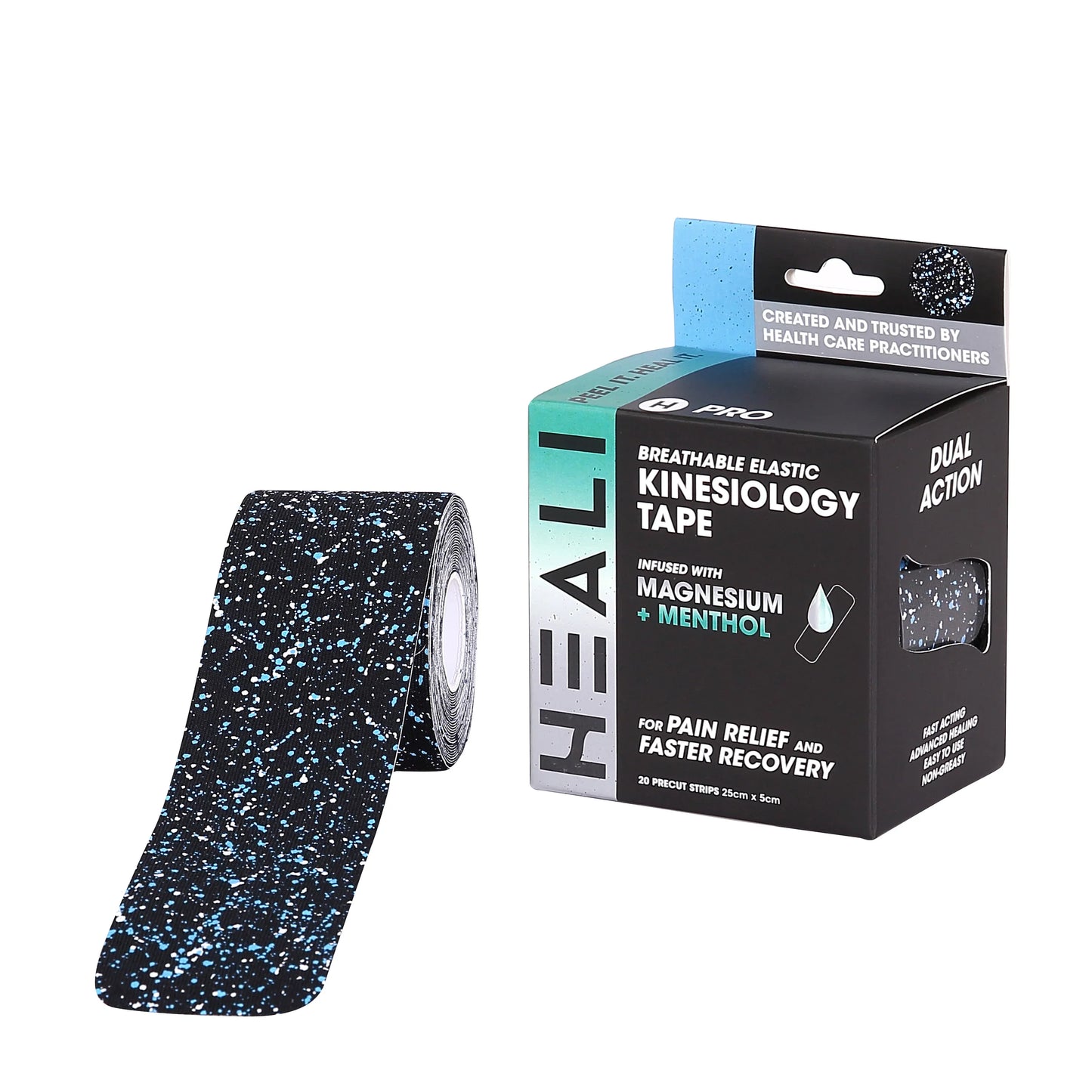 Heali Pro Kinesiology Tape - Black - 20s