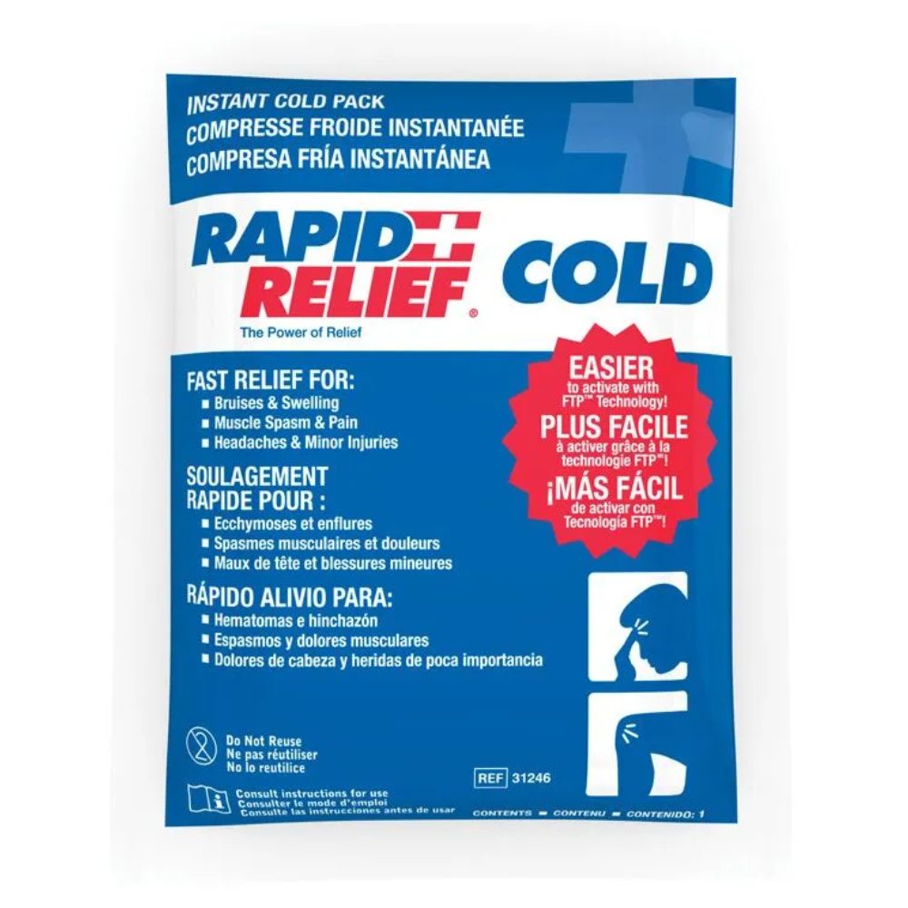Rapid Aid® Instant Cold Pack, 4" x 6" (Case 50 pcs)