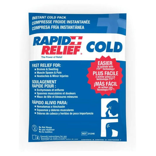 Rapid Aid® Instant Cold Pack, 4" x 6" (Case 50 pcs)