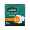 Incontinence Protection with Tabs, Maximum Absorbency, L