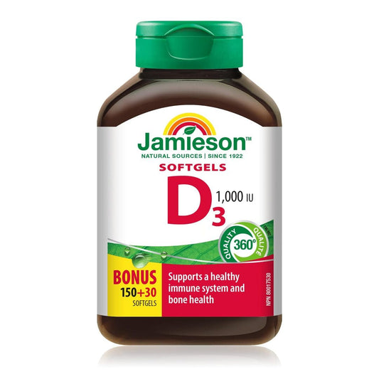 Jamieson Vitamin D 1,000 IU Softgels - Premium - 150's