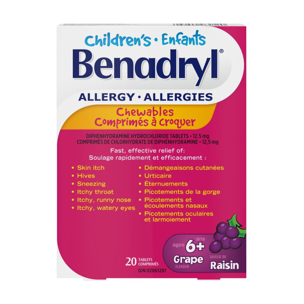 Kids Allergy Medicine Grape Chewables 12.5mg
