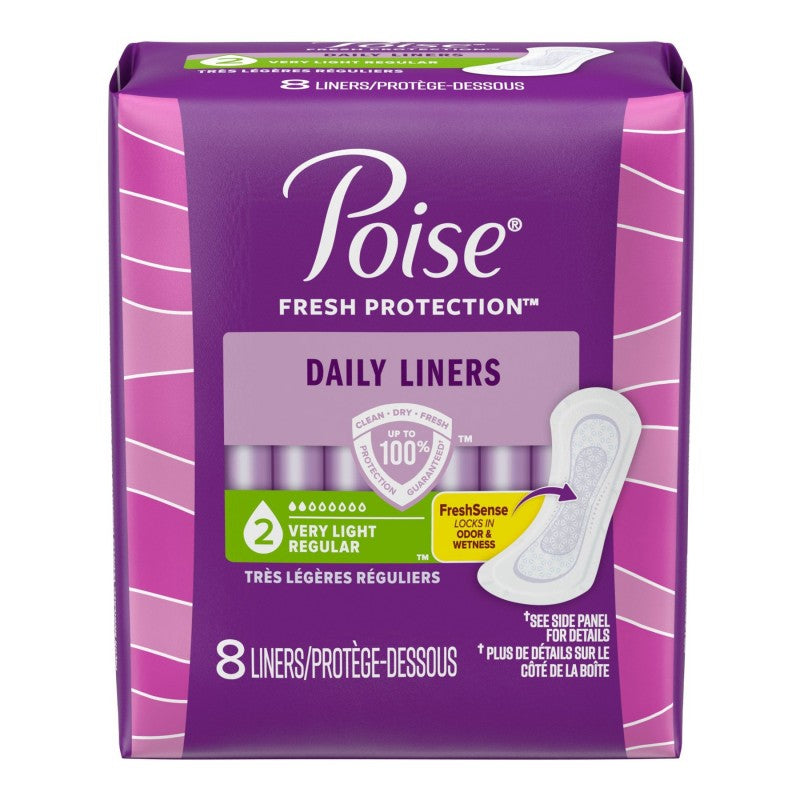 Poise Fresh Protection Incontinence Pantyliners - Very Light Regular - 8's