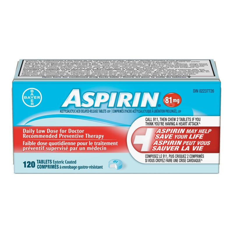 Bayer Aspirin Daily Low-Dose Tablets - 120's
