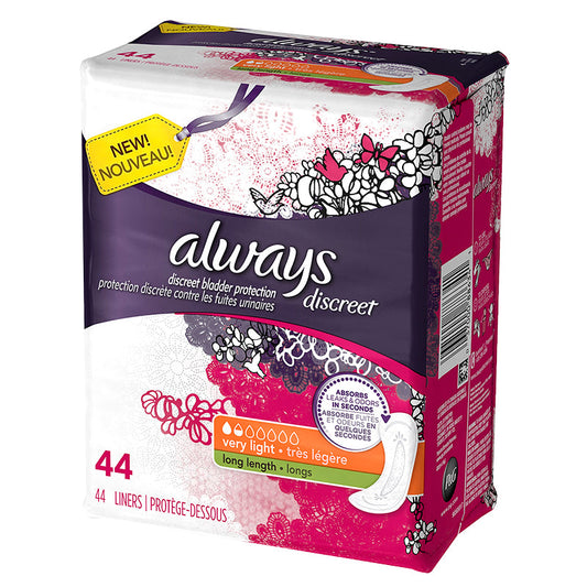 Always Discreet Liners Very Light Long Length - 44s