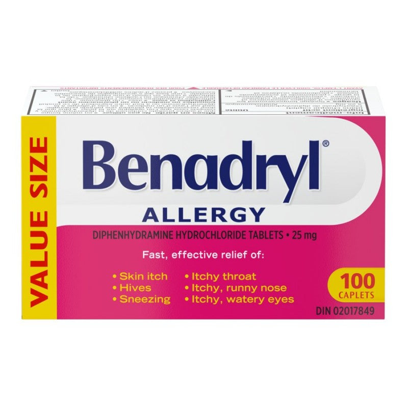 Benadryl Allergy Caplets - 100's