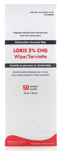 LORIS Wipe Loris CHG 2%