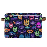 Durable Foldable Canvas Storage Basket with Reinforced Frame