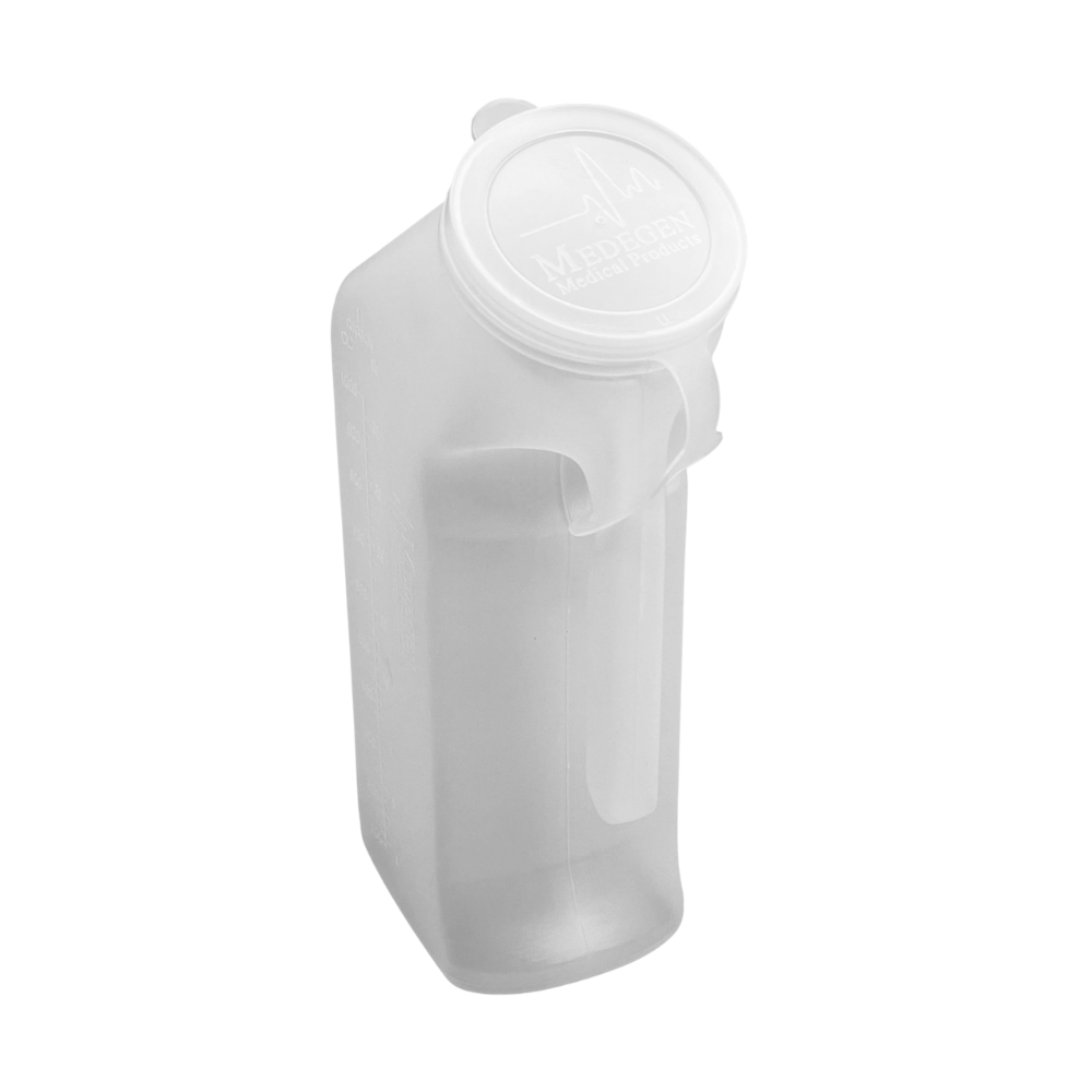 Medegen Male Urinal 1‑Quart Durable & Translucent
