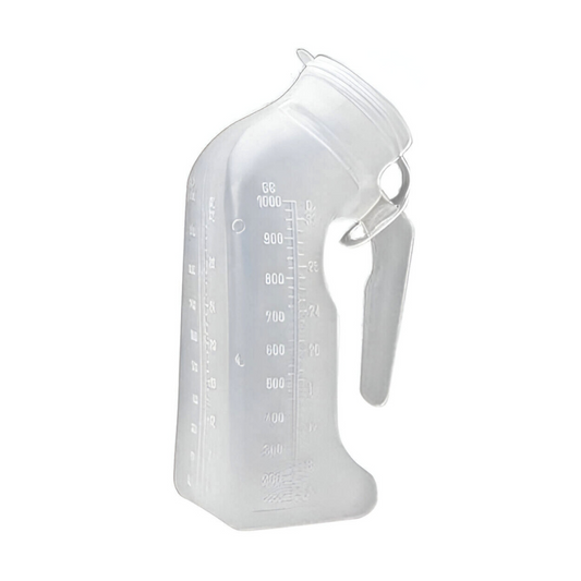 Medegen® Male Urinal w/Lid, Transparent, 1qt