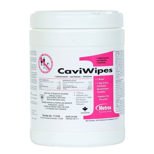 Metrex 13-5100 CaviWipes1 Towelettes Large 6" x 6.75" 160/Can