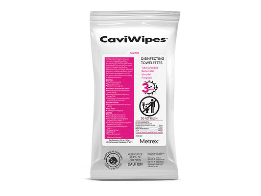 Metrex 4731245 CaviWipes Surface Disinfectant Towelettes Large 45/Pk Pouch