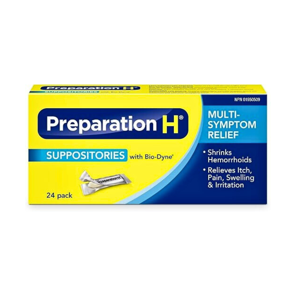 Multi-Symptom Hemorrhoid Treatment Suppositories 24 Ct