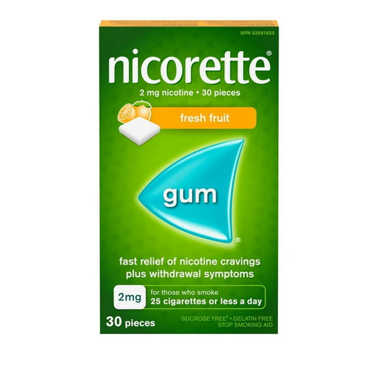 NICORETTE GUM 2MG FRESH FRUIT 30NICORETTE GUM 2MG FRESH FRUIT 30