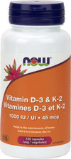 NOW: Vitamin D-3 & K2 Veg Capsules