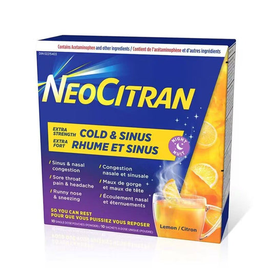 NeoCitran Cold & Sinus Extra Strength Night - 10s