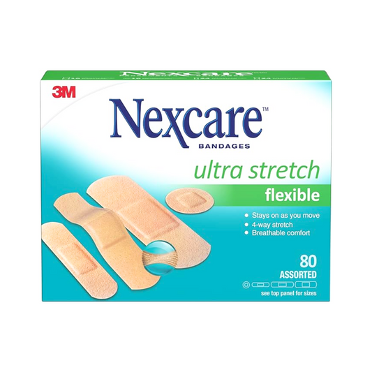Nexcare™ Ultra Stretch Bandages, Ast. Sizes, 80 pk