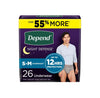 Night Defense Adult Incontinence Underwear for Men, Disposable, Overnight, Small/Medium, Grey