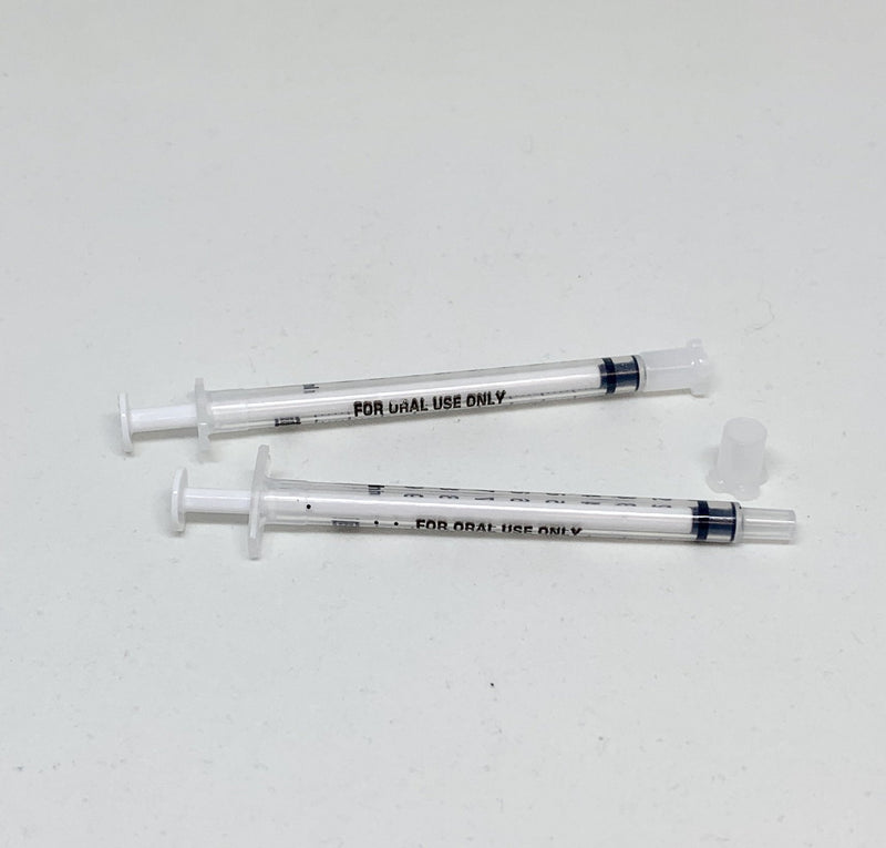 Oral Dispensing Syringe, Clear with cap - Box 100 pcs