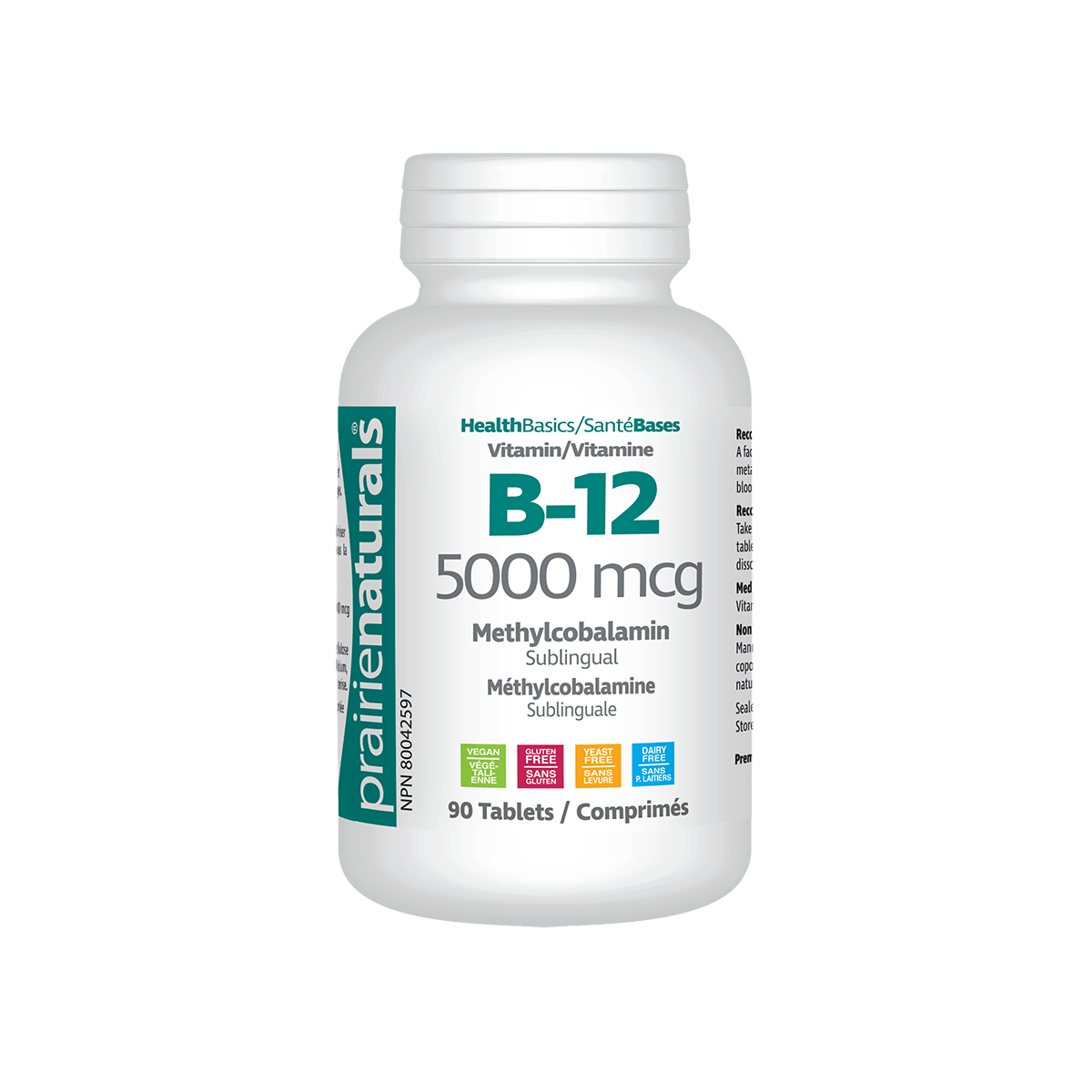 Prairie Naturals: Sublingual Vitamin B12 – 5000mcg